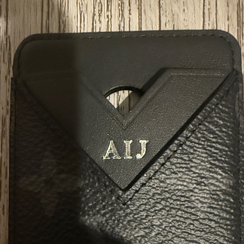 Authentic Louis Vuitton Black Leather Card Holder - Picture 3 of 6